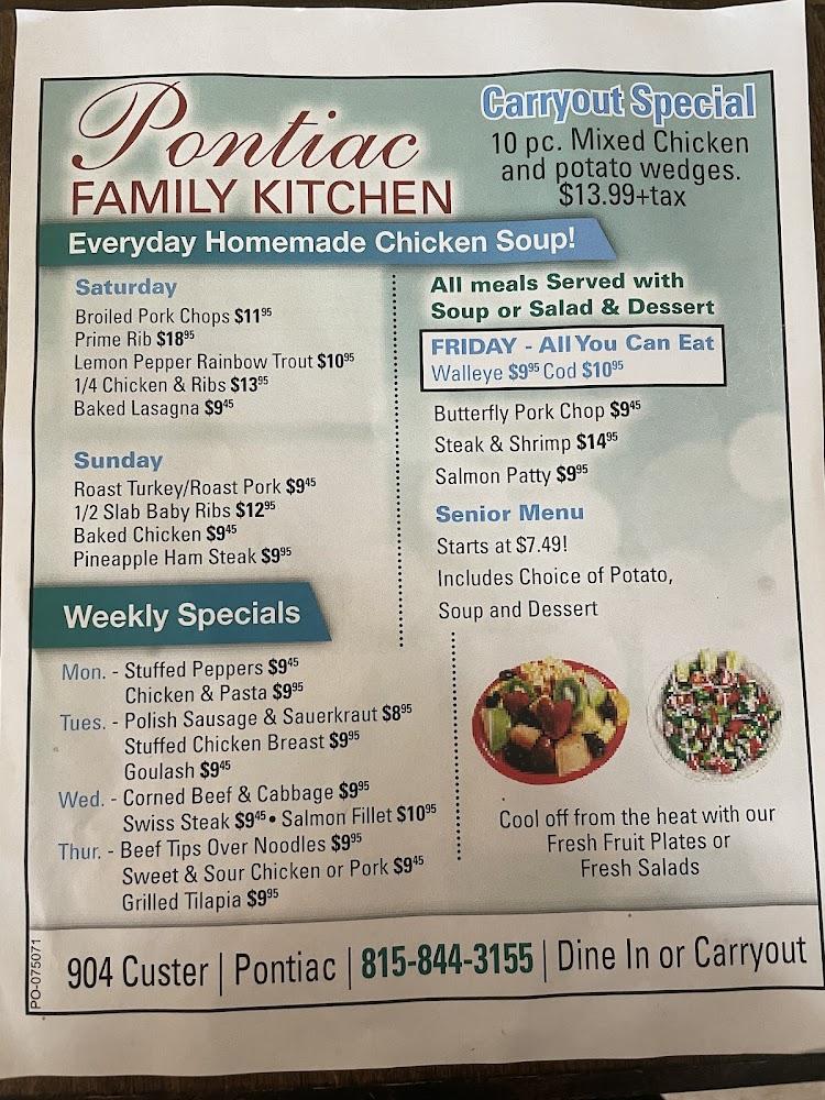 Pontiac Family Kitchen Menu image 1